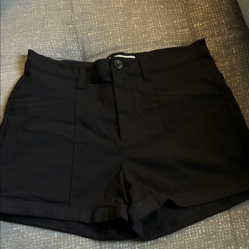 Active USA High Waist Black Shorts